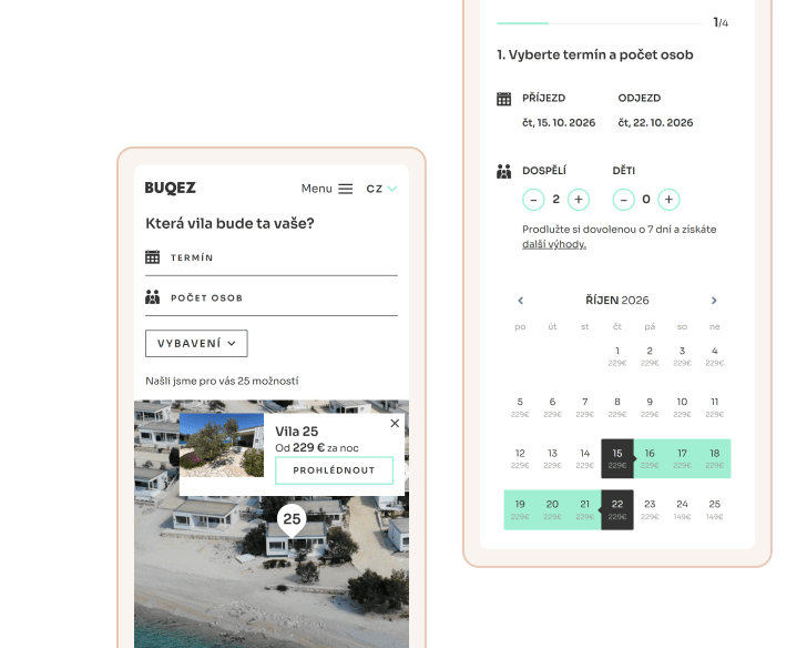 BUQEZ | Vilu si vyberete z výšky. Rezervaci vyřídí web.