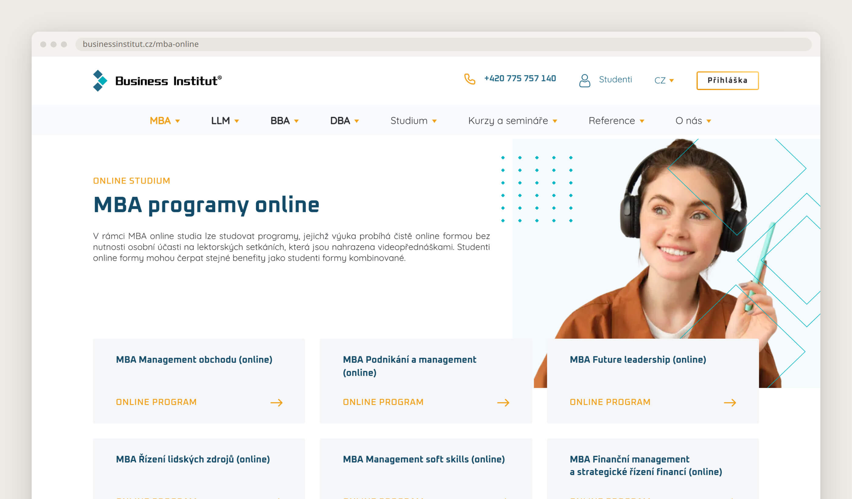 businessinstitut 01 hero mba online | Rozsáhlý web se snadnou správou