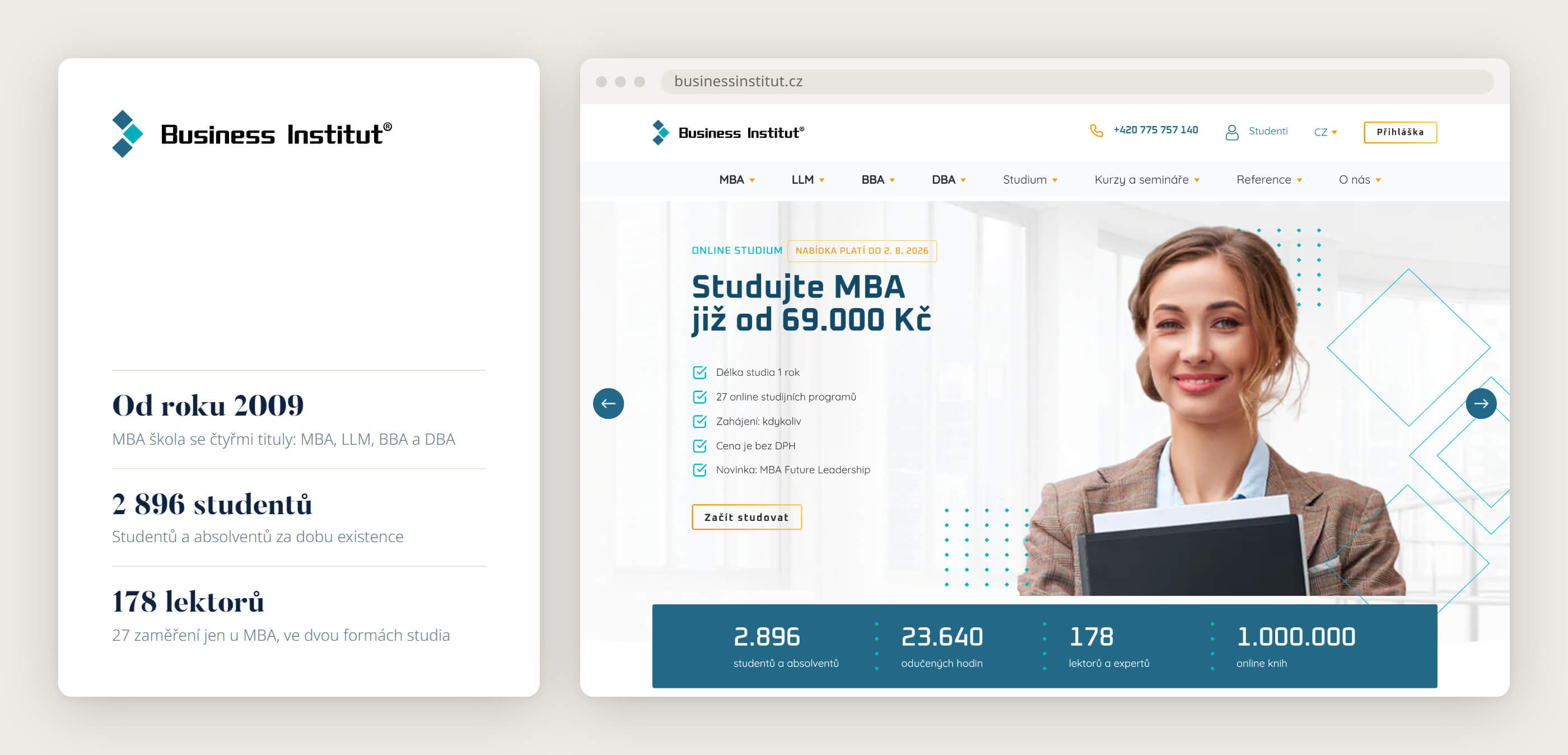 businessinstitut 02 klient | Rozsáhlý web se snadnou správou