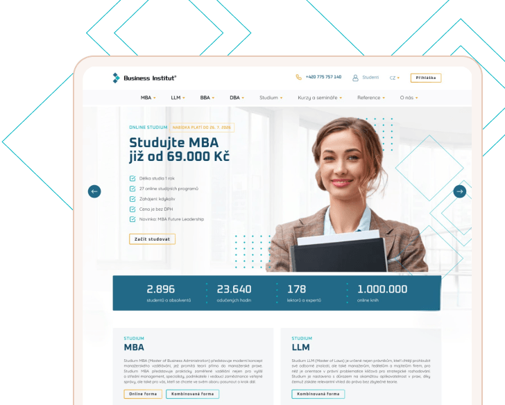 businessinstitut | Rozsáhlý web se snadnou správou