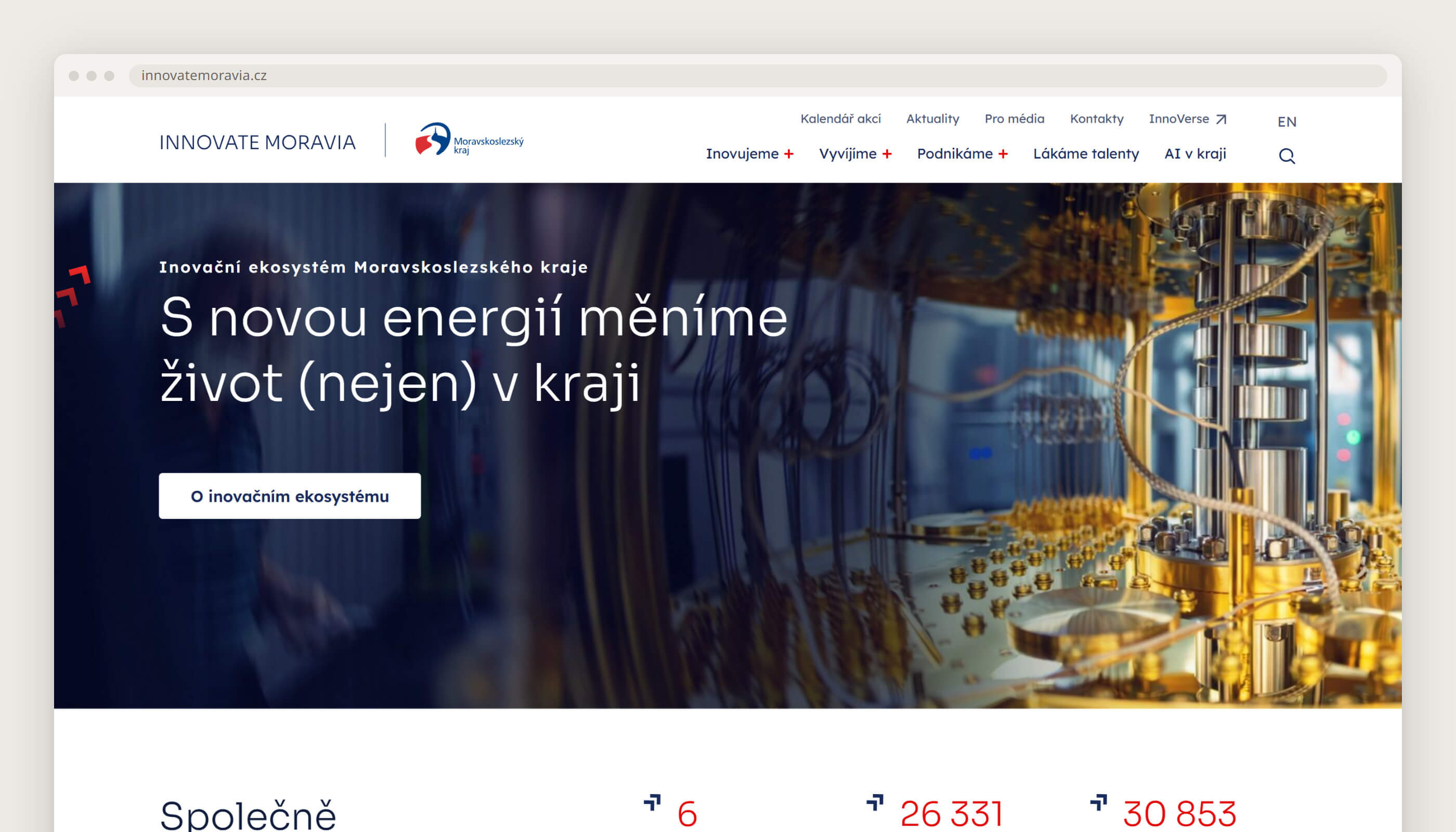 innovatemoravia 01 hero | Web, který unese katalog celého kraje